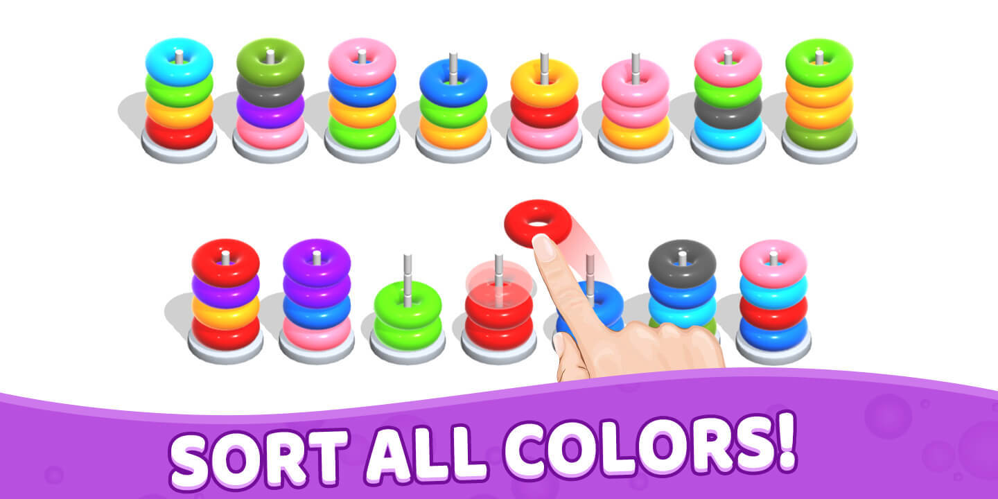 Color Hoop Stack - Sort Puzzleのキャプチャ
