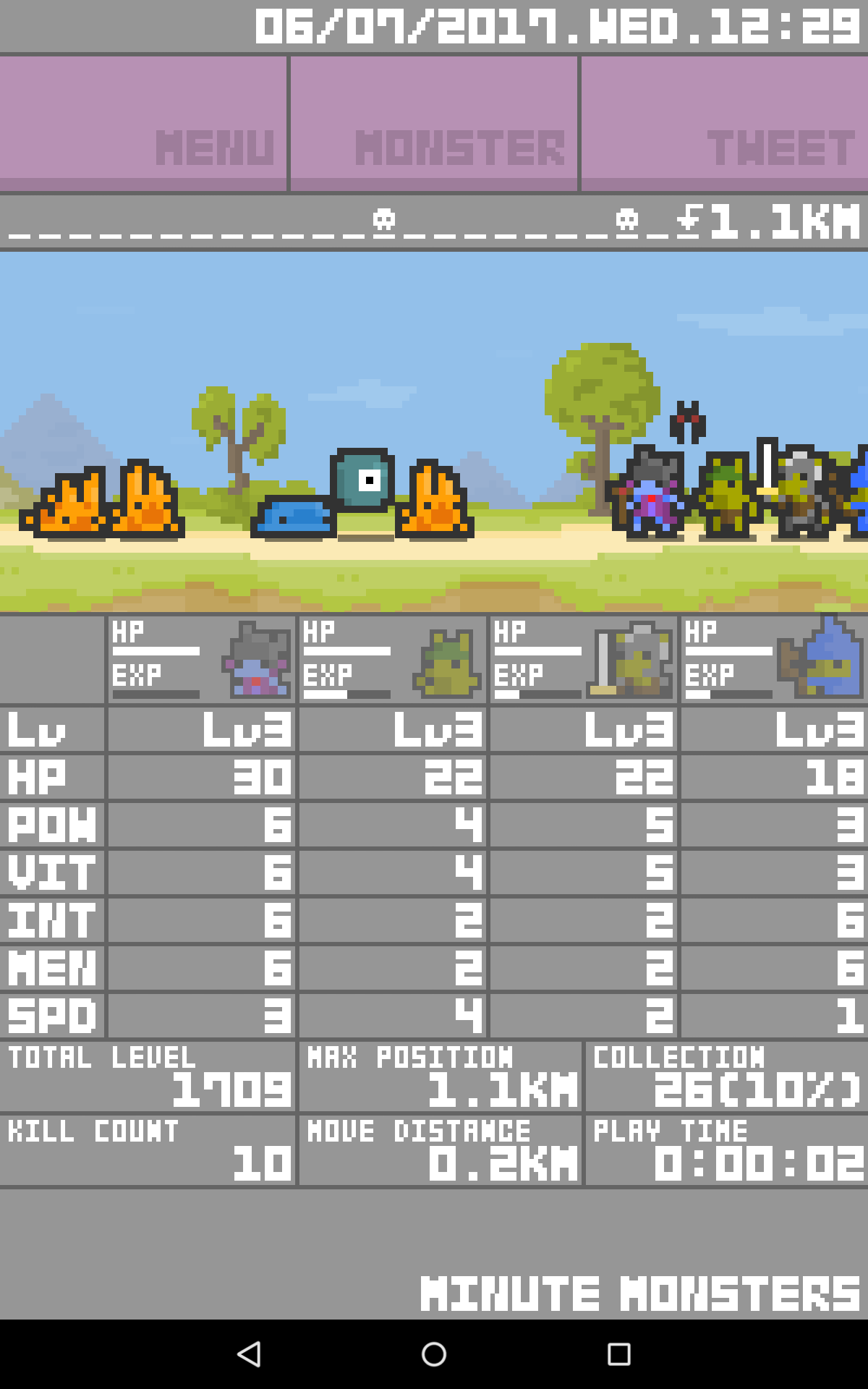 Cuplikan Layar Game MinuteMonsters