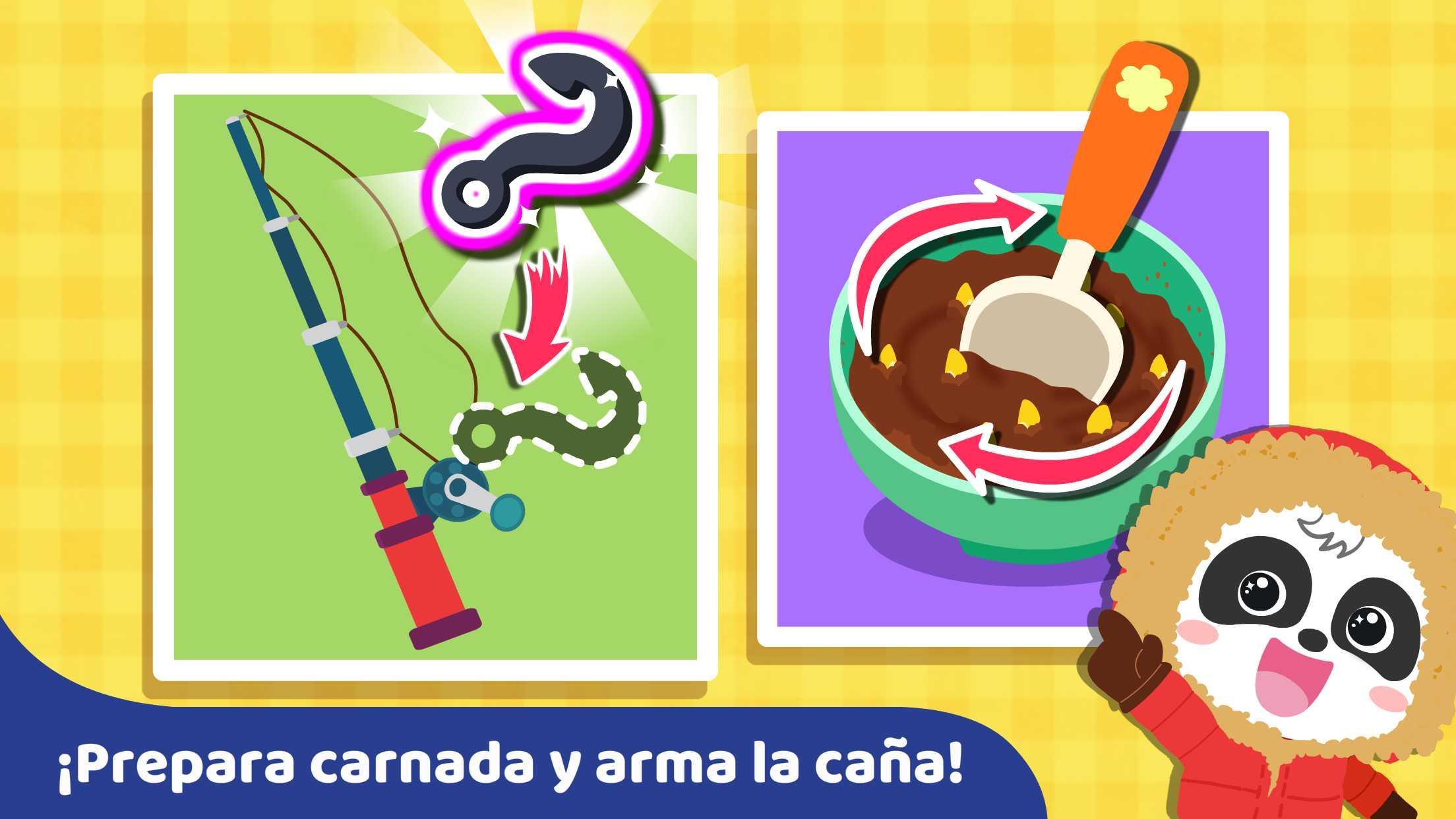 Captura de Pantalla del Juego Panda Bebé Pesca