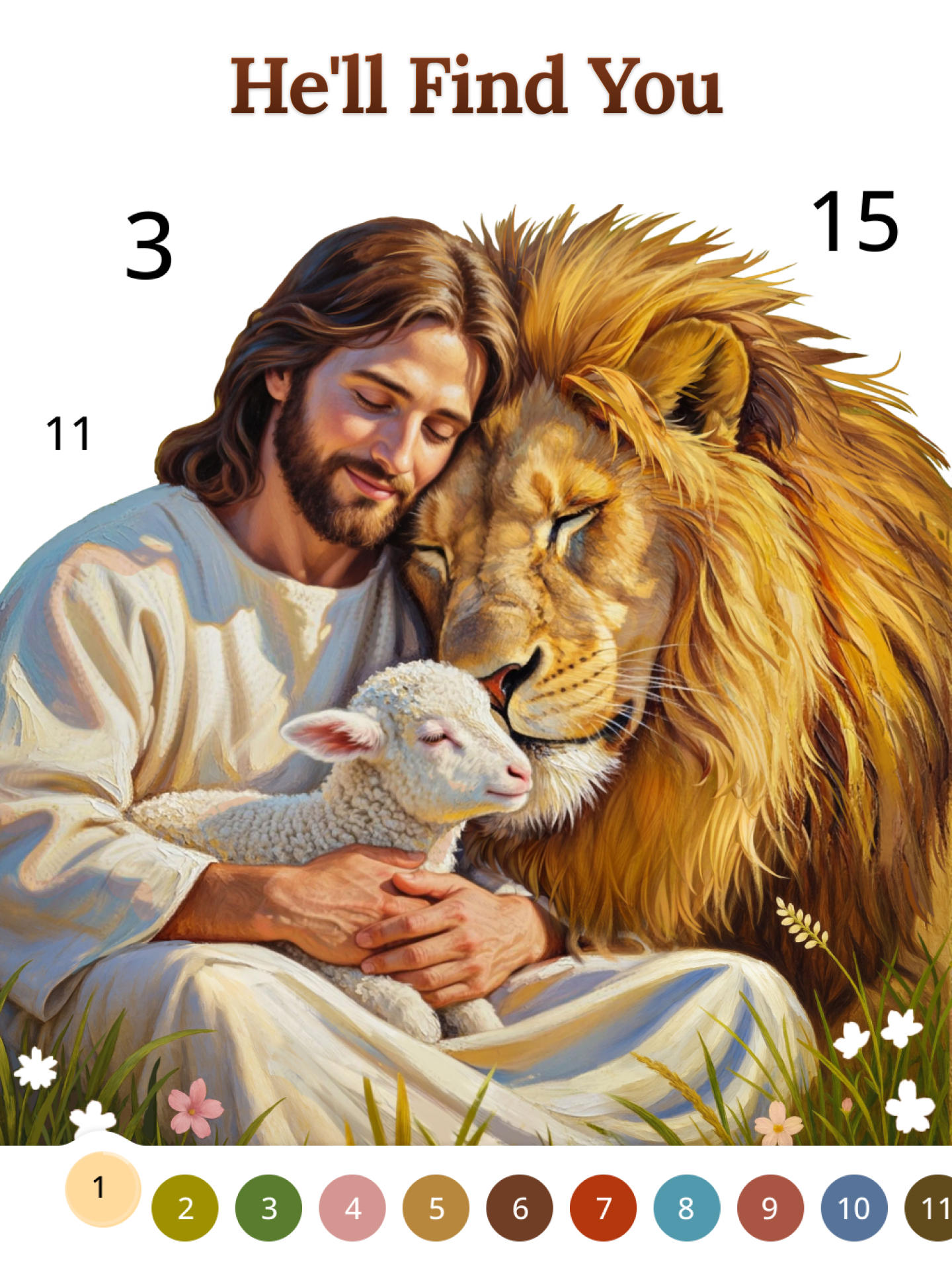 Скриншот игры Bible Coloring Paint By Number