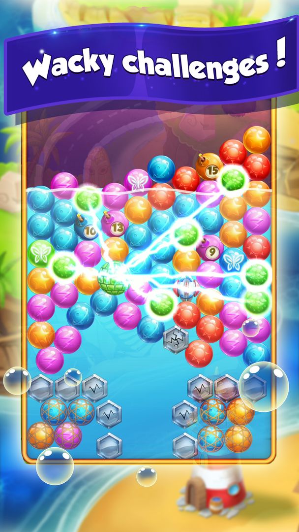 Bubble Pop Star: Shoot Match Blast Tropical Games 게임 스크린 샷
