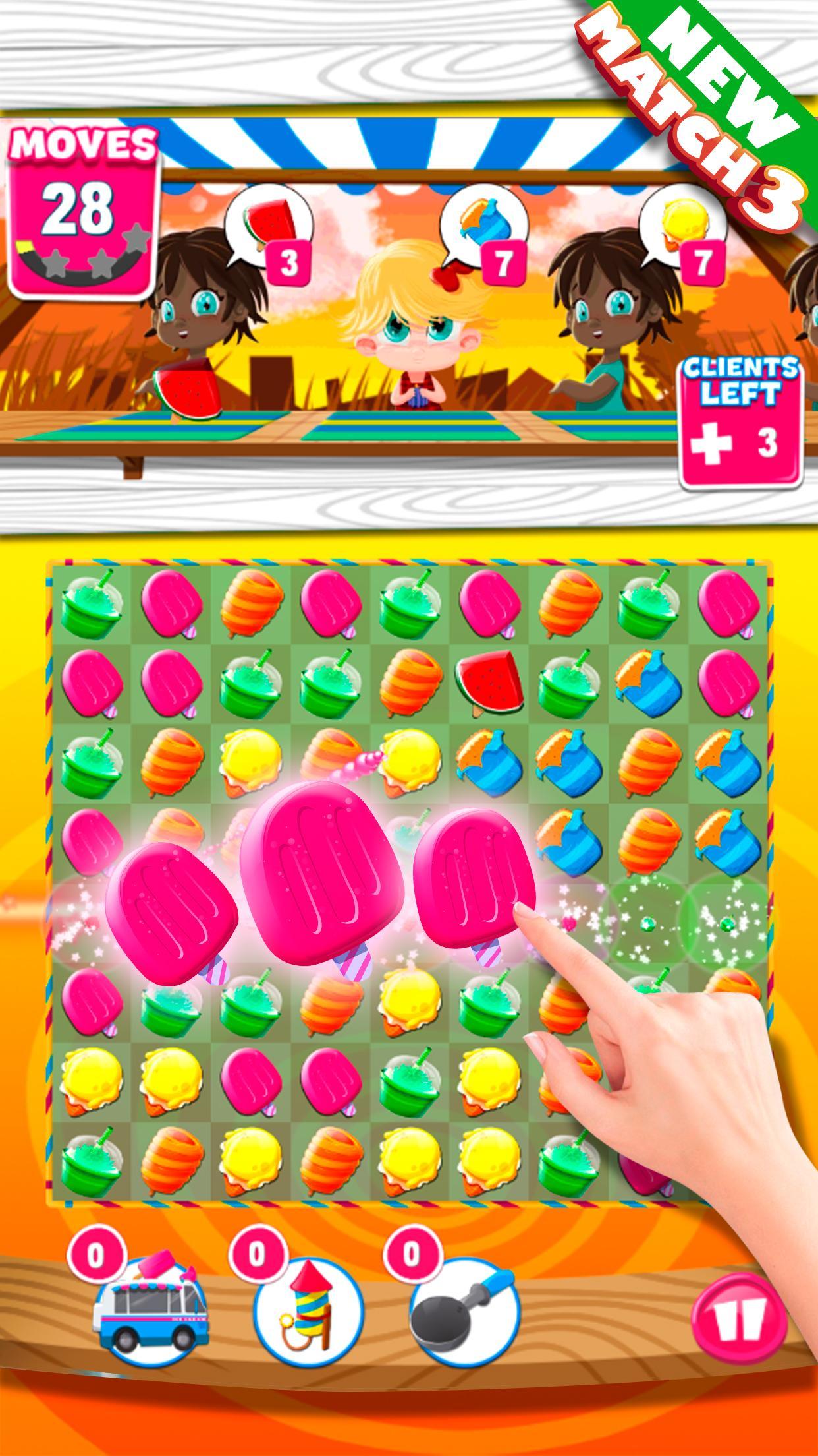 Ice Cream Match 3 Puzzle Game Game Screenshot