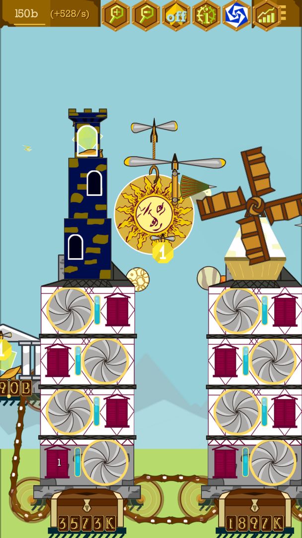 Steampunk Idle Spinner: cogwheels and machines(Unreleased) 게임 스크린 샷