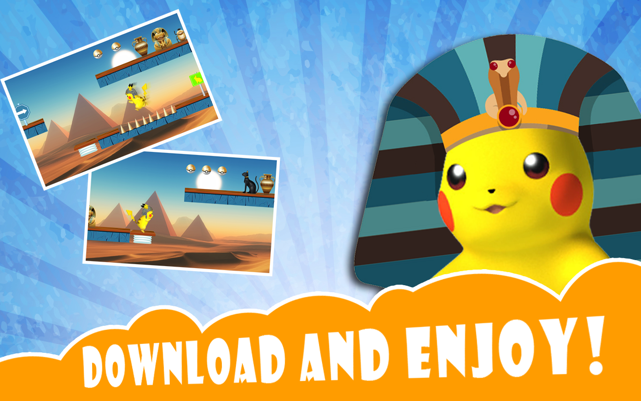 Pikashu Pharaoh Run - Egypt Game Screenshot