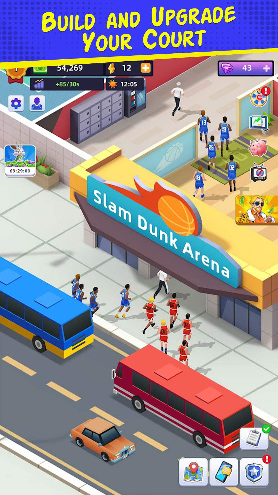 Скриншот игры Idle Basketball Tycoon