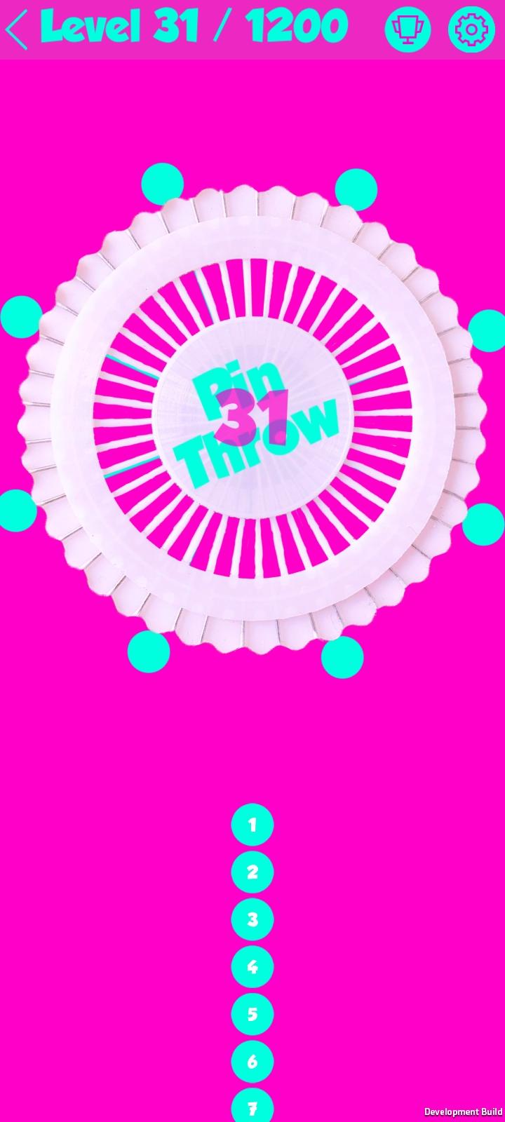 Pin Throw - Circle of Pull Pin Game Screenshot