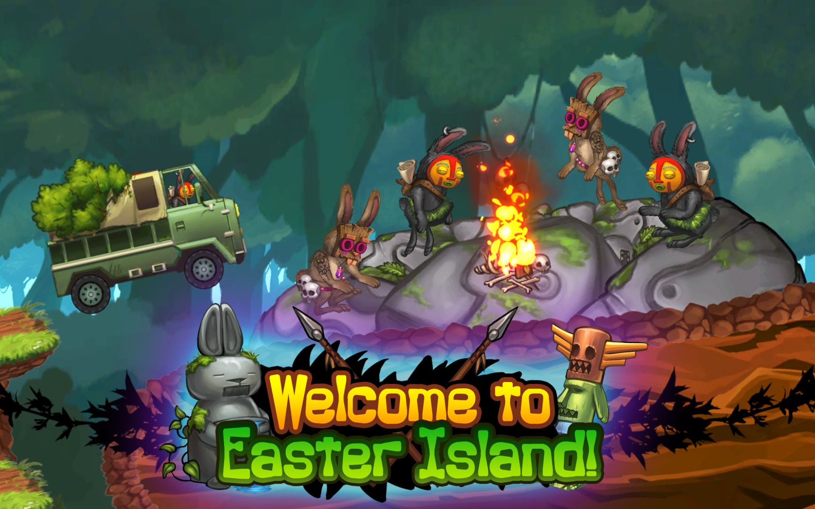 Angry Bunny Race: Jungle Road ภาพหน้าจอเกม