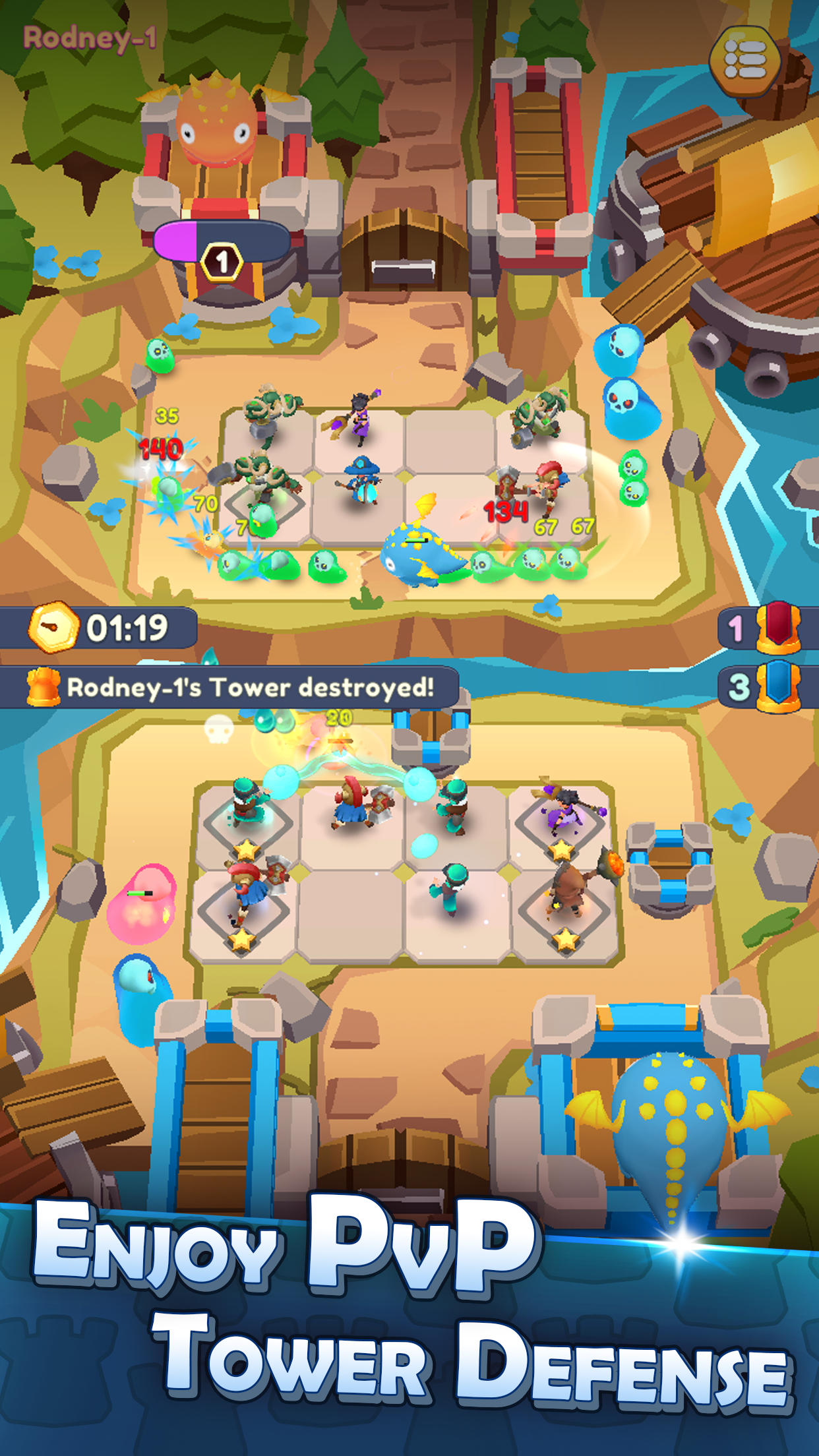 TowerDefense Heroes:PvP Battle ゲームのスクリーンショット
