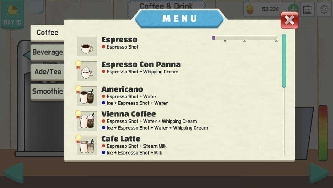 Sweet Cafe screenshot game