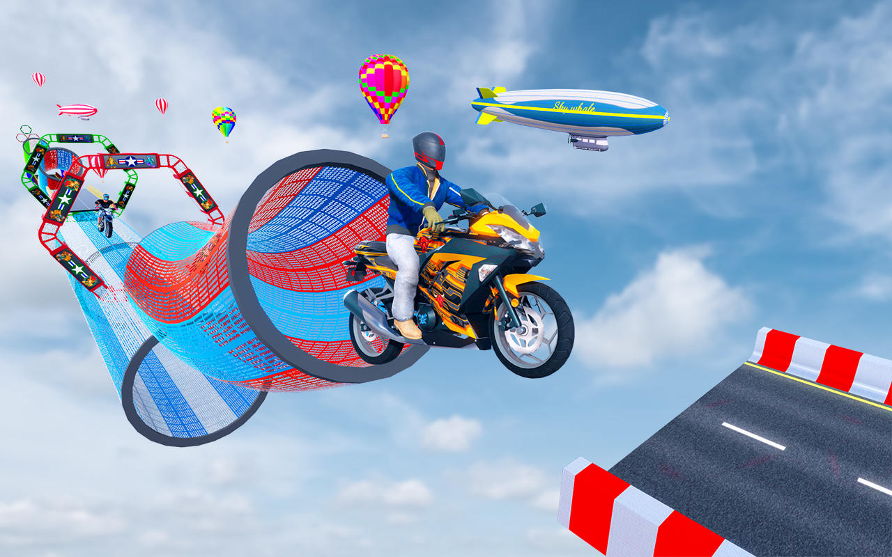 Superhero Bike Mega Ramp Stunt Game Screenshot