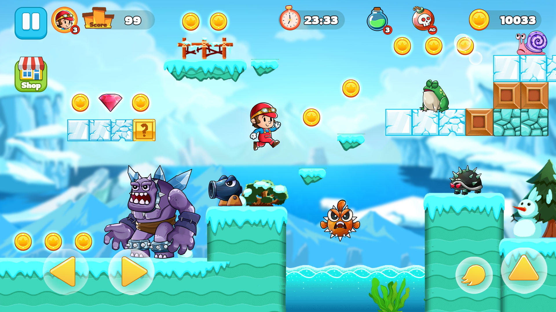 Screenshot of Super Bino: Jungle Adventure
