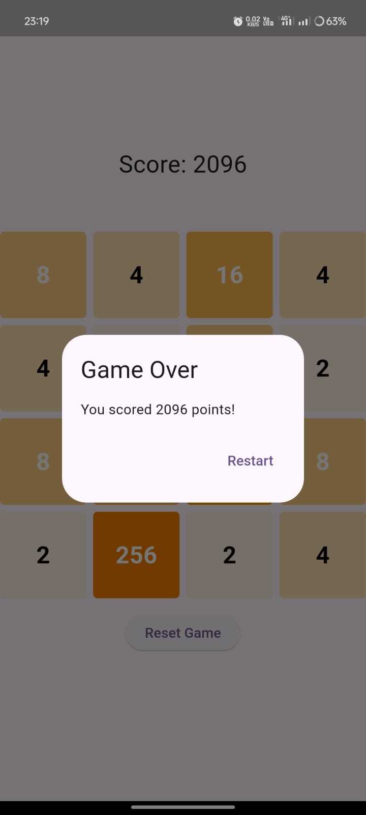 2048+ Game Screenshot