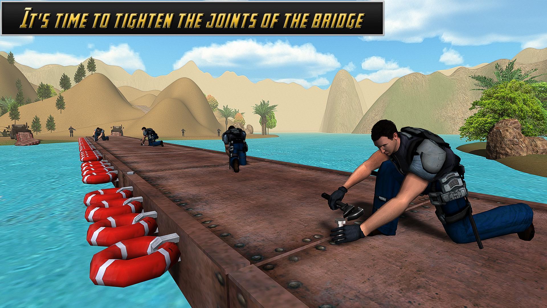 American Army Bridge Builder Game Screenshot