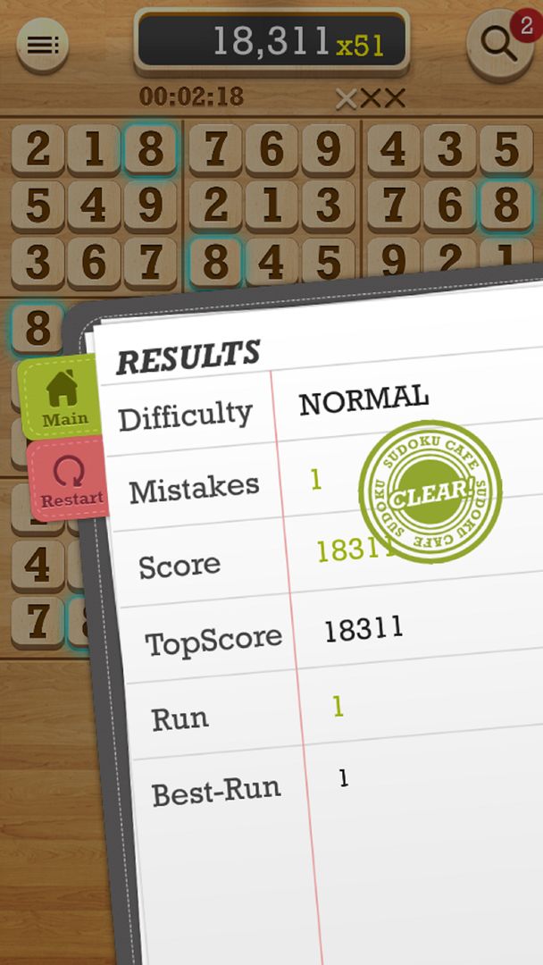 Sudoku Cafe screenshot game