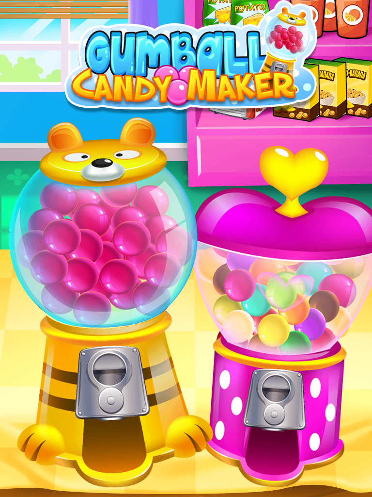 Bubble Gum Maker: Rainbow Gumball Games Free Game Screenshot