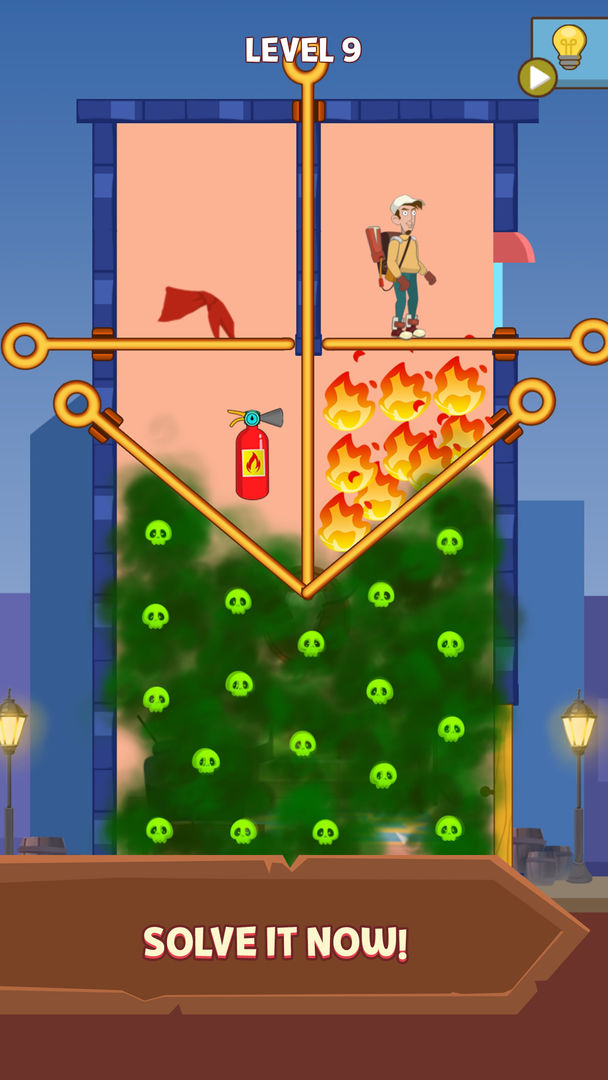 Screenshot of Pull Him Up: Brain Hack Out Puzzle game
