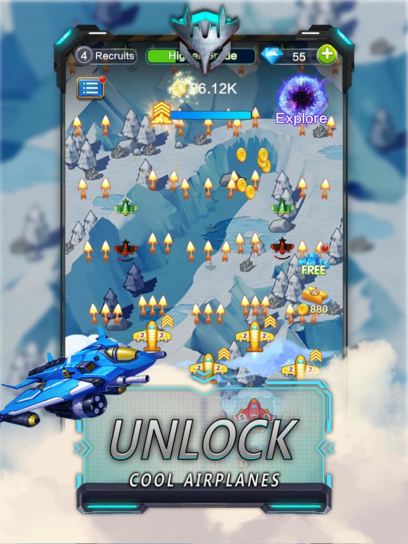 Idle Airplane: Merge & Tower Defense screenshot game