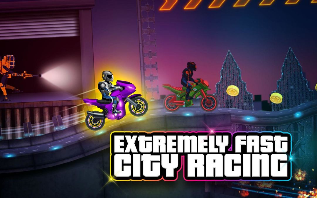 Screenshot of Bike Race: Speed Racer Of Night City