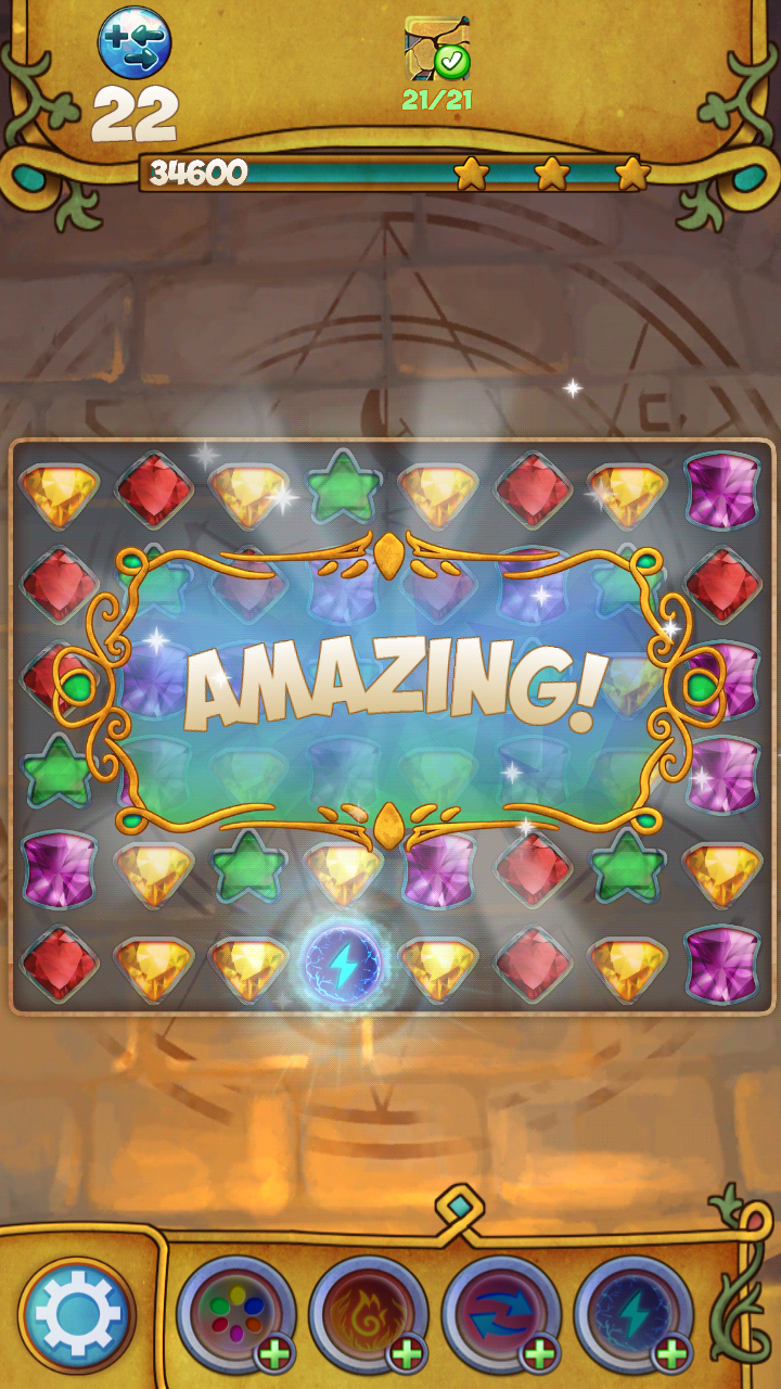 Witch Diamond: Magic Match Wiz 게임 스크린샷
