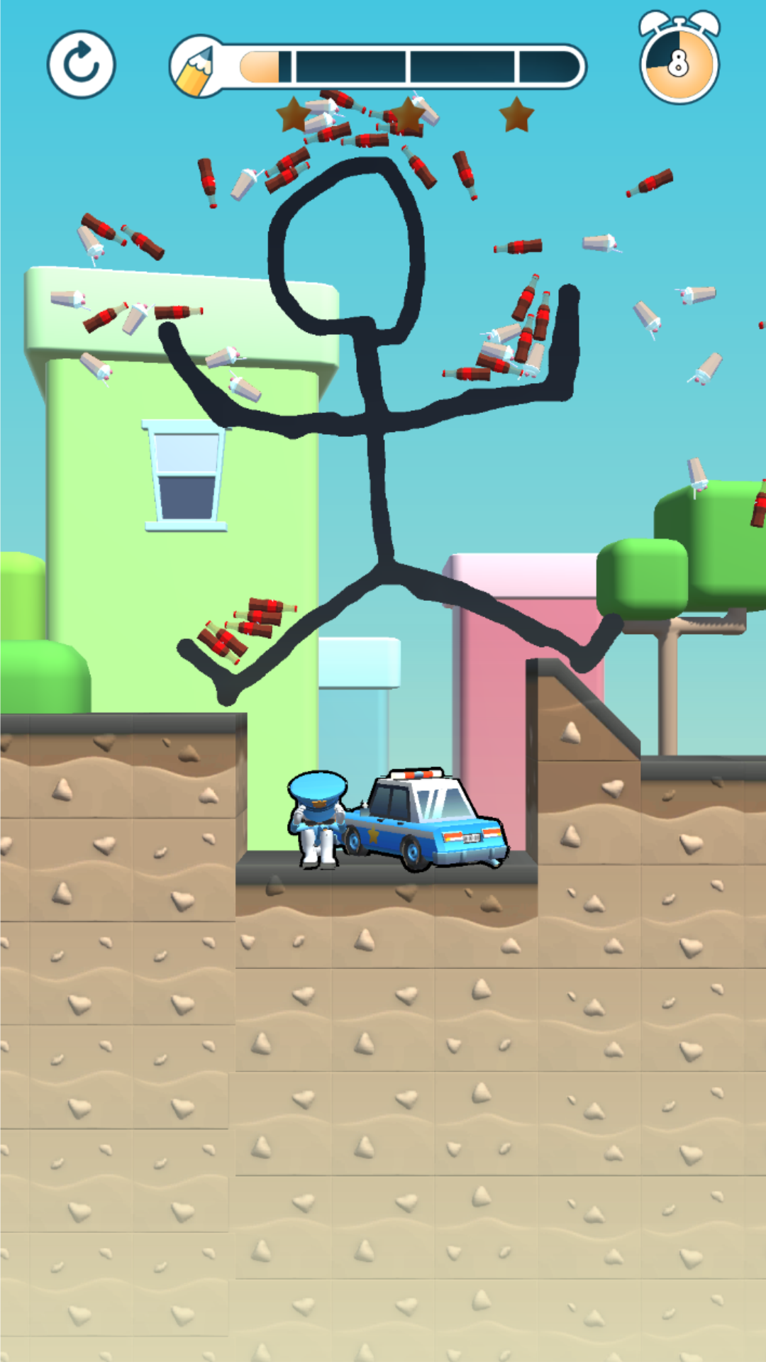 Cops in Trouble: Draw to Save Game Screenshot