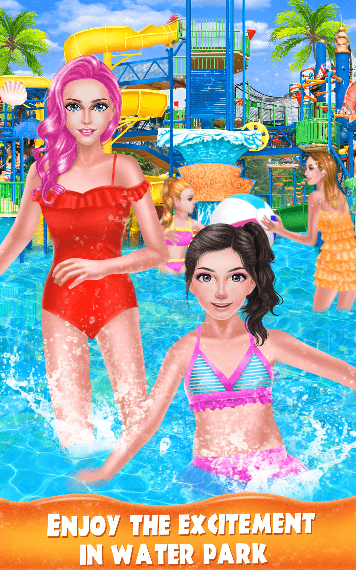 High School Water Park Salon Game Screenshot
