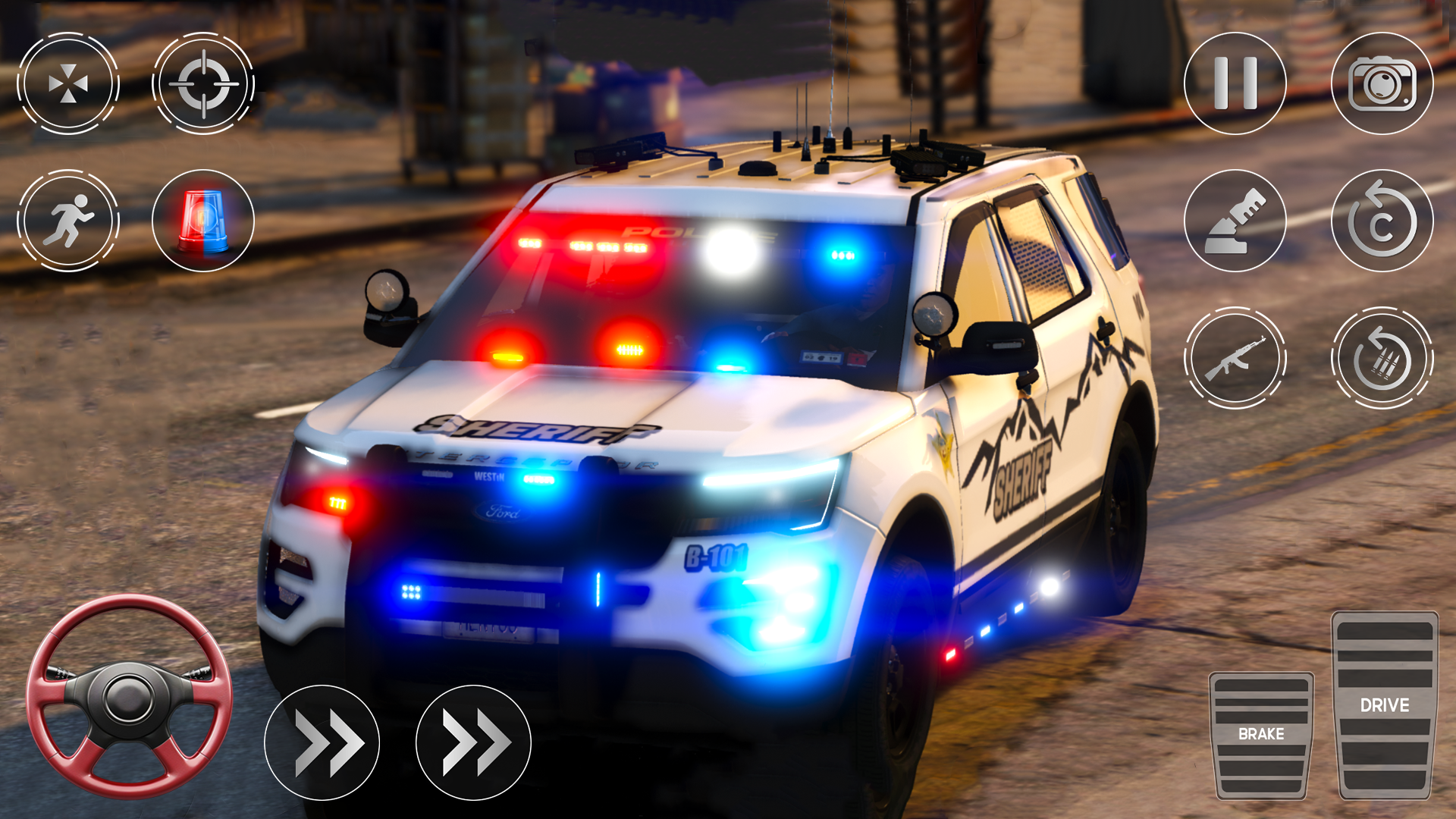 Drive Police Parking Car Games Game Screenshot