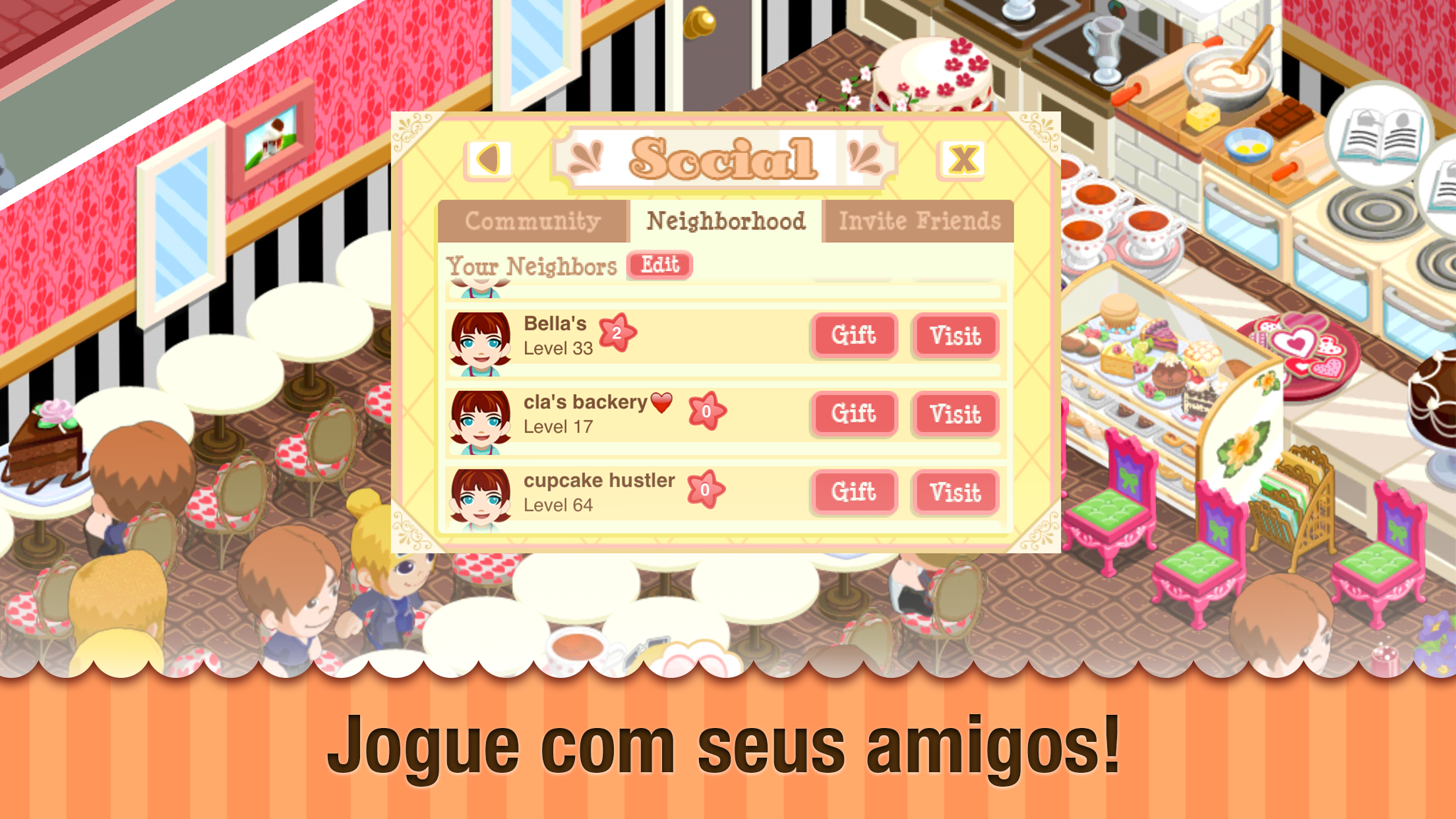 Captura de Tela do Jogo Bakery Story: Valentines Day