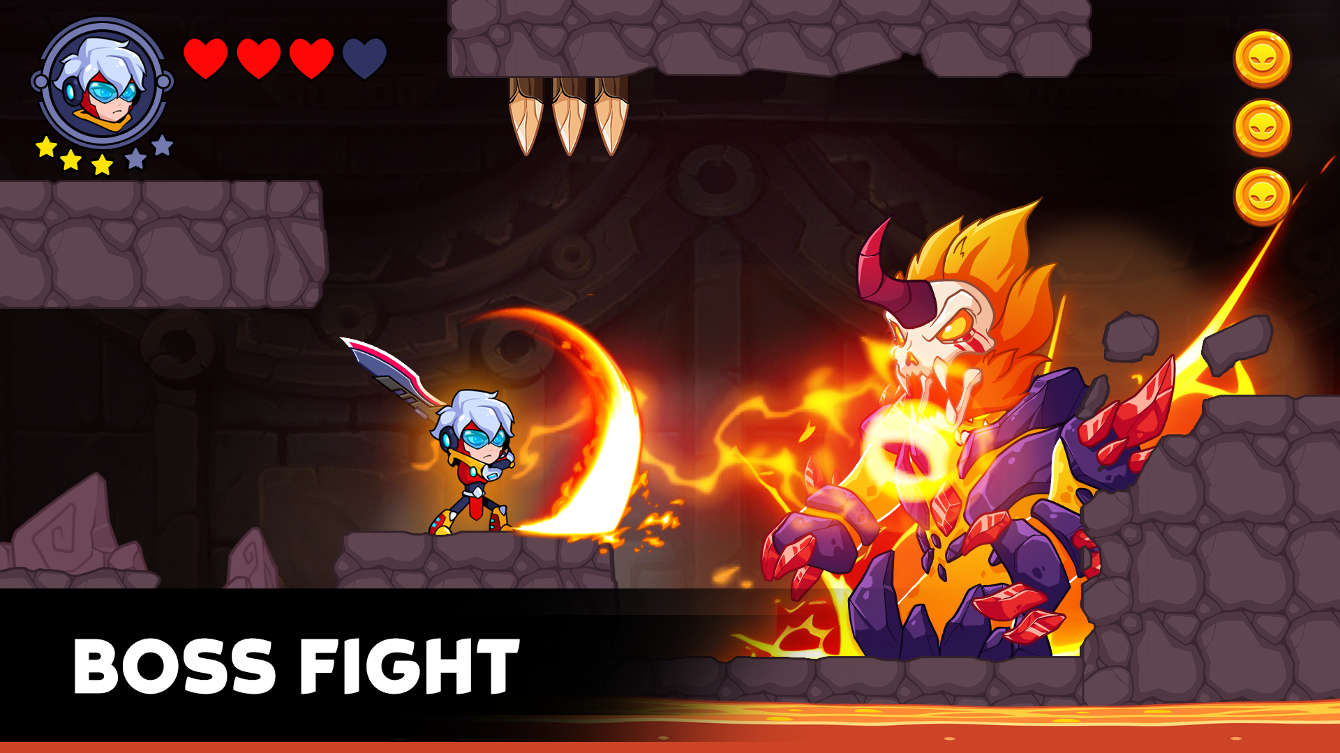 Demon World: Monster Slash Game Screenshot