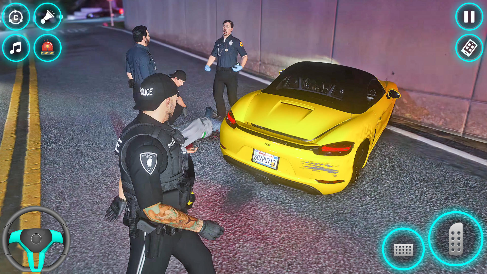 Captura de Tela do Jogo US Police Car Chase Game 2024