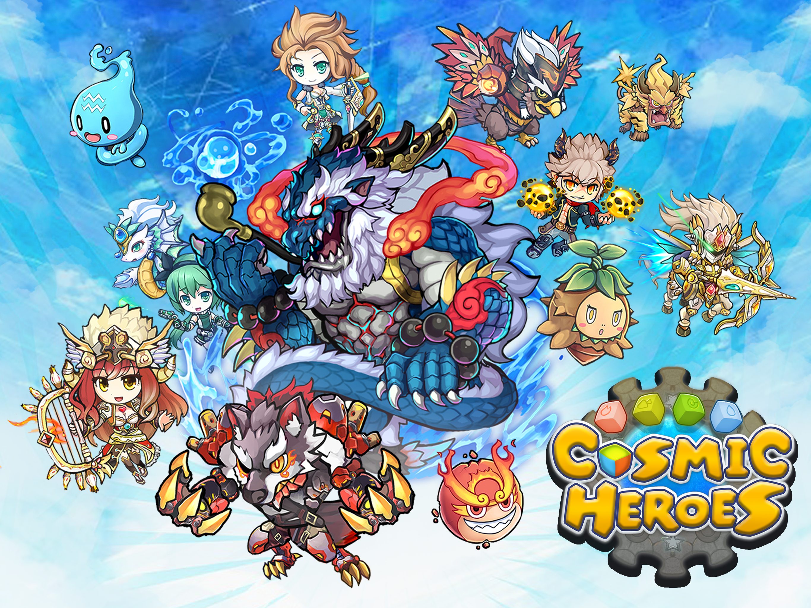 Cosmic Heroes - 3D Puzzle x RPG Game Screenshot