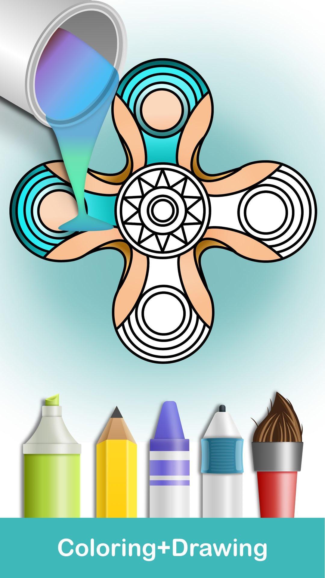 Fidget Spinner Coloring Books Game Screenshot