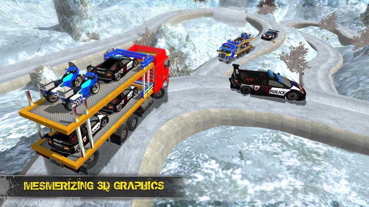 Off Road Police Transporter 3D Game Screenshot