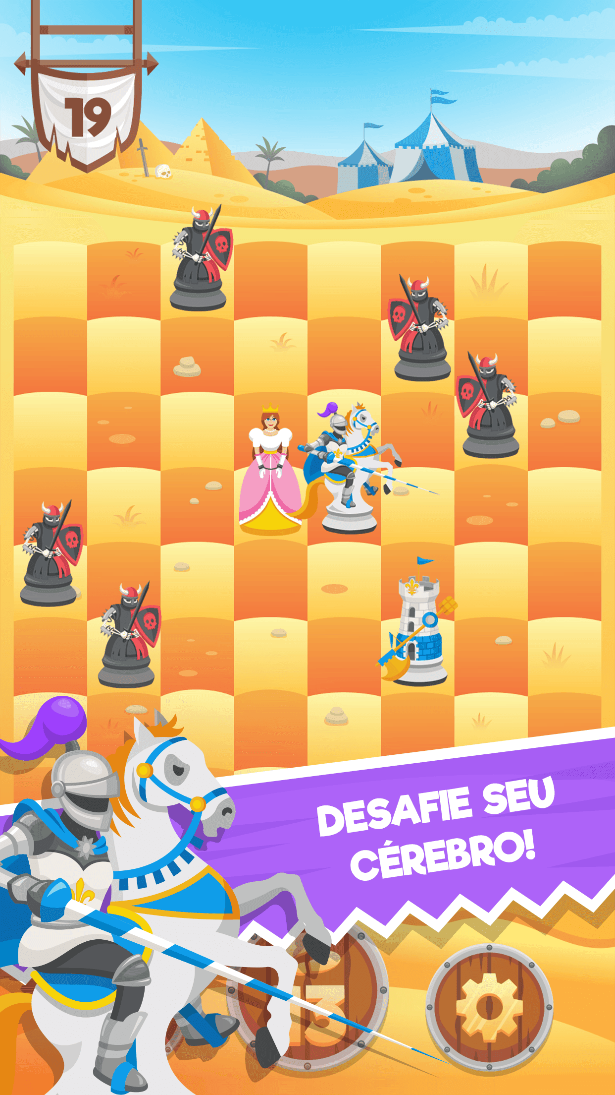 Captura de Tela do Jogo Knight Saves Queen