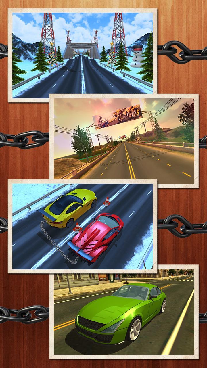 Chained Cars Vs Bollard ภาพหน้าจอเกม