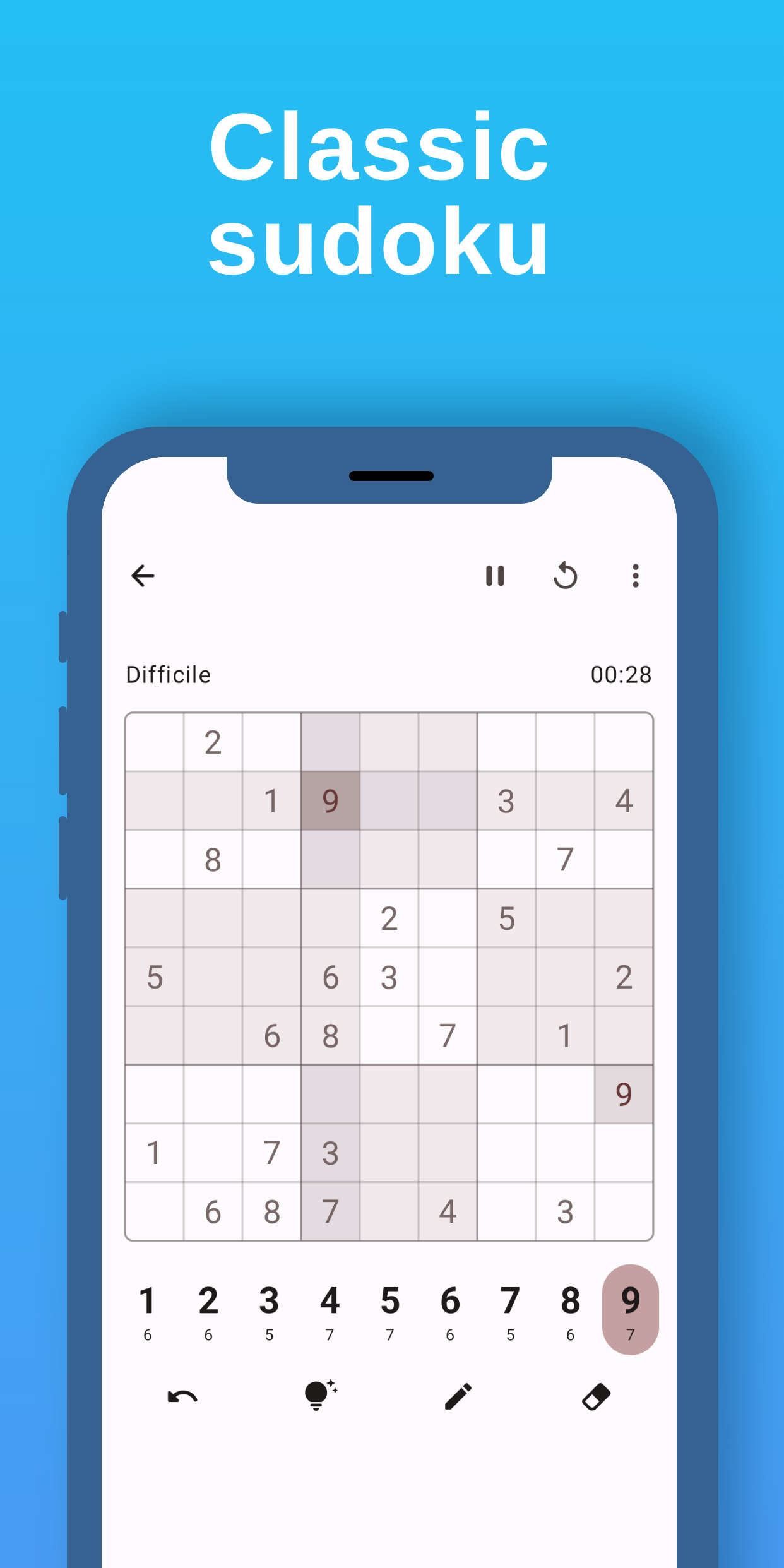 Sudoku - a brain game Game Screenshot