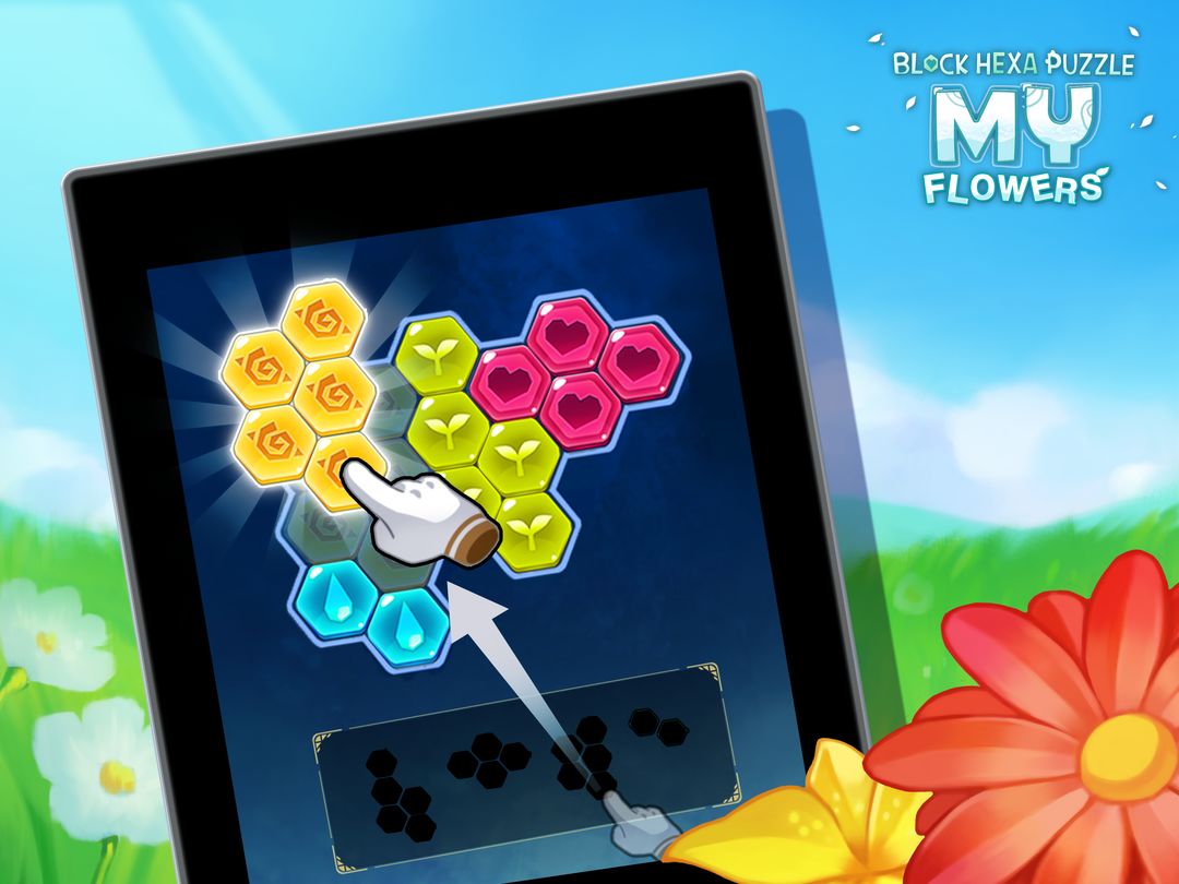 เกมปริศนาเฮกซ่าบล็อก - ดอกไม้ของฉัน ภาพหน้าจอเกม