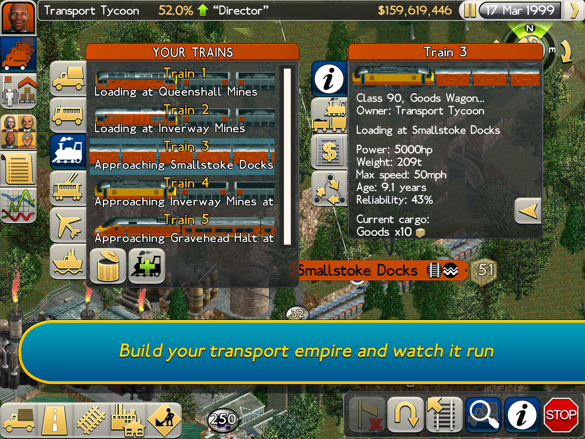 Transport Tycoon Game Screenshot