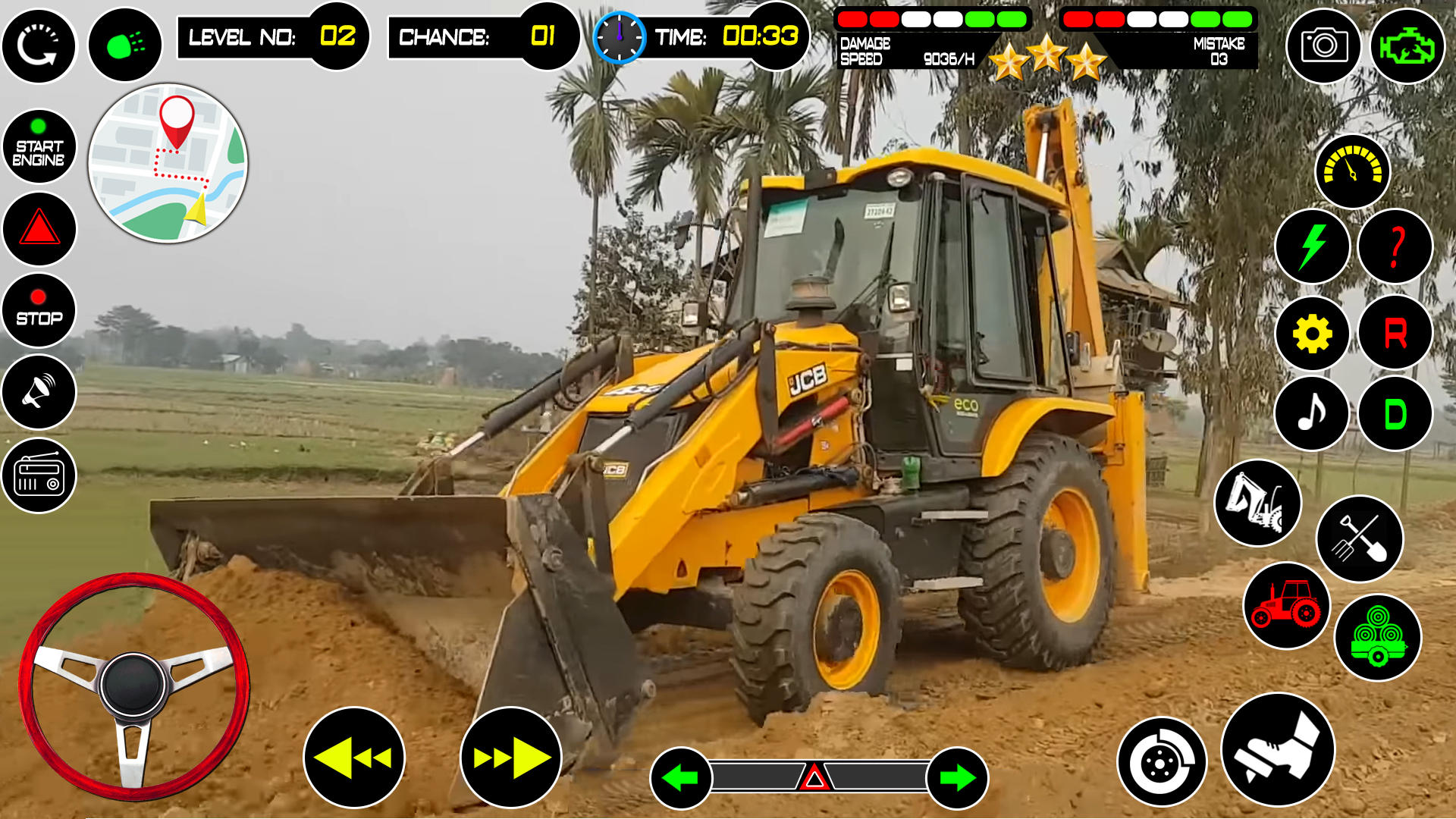 Captura de Tela do Jogo Real Jcb construção do jogo 3D