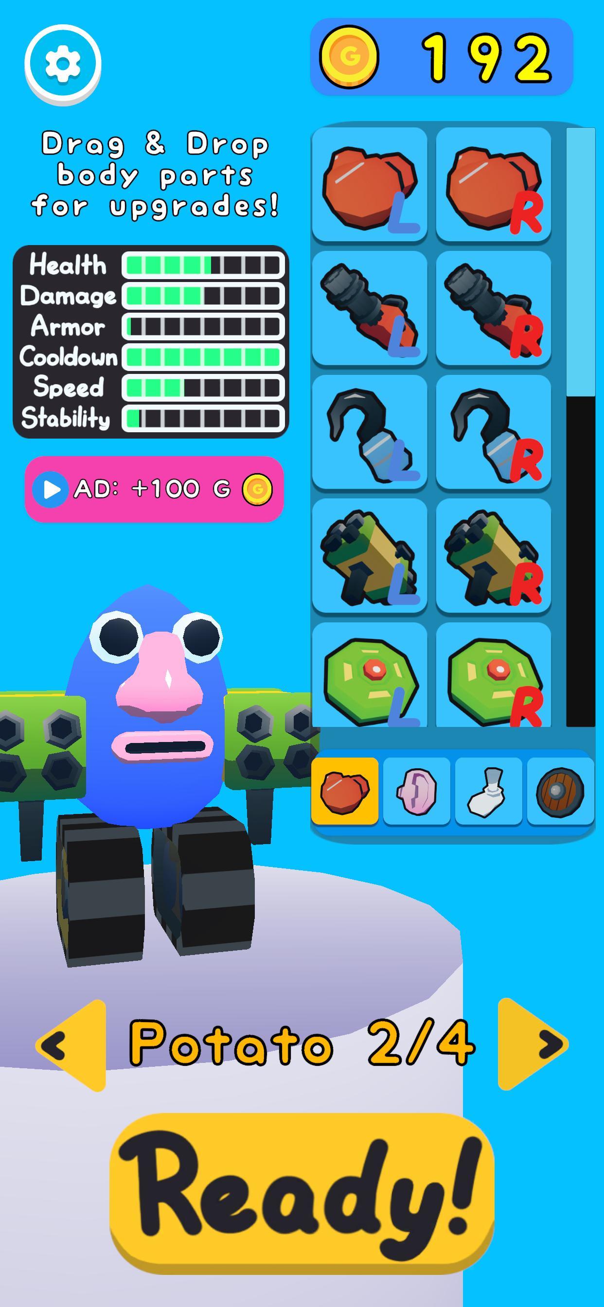 Potato Arena Game Screenshot