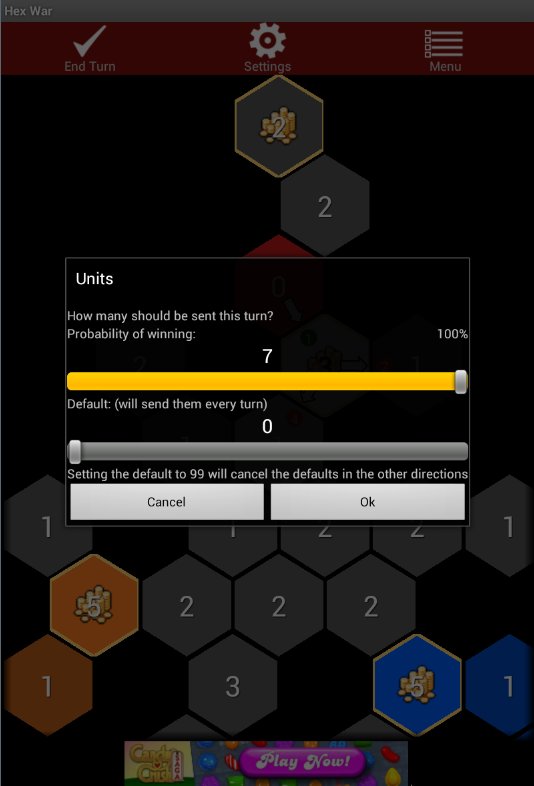 Hex War Game Screenshot