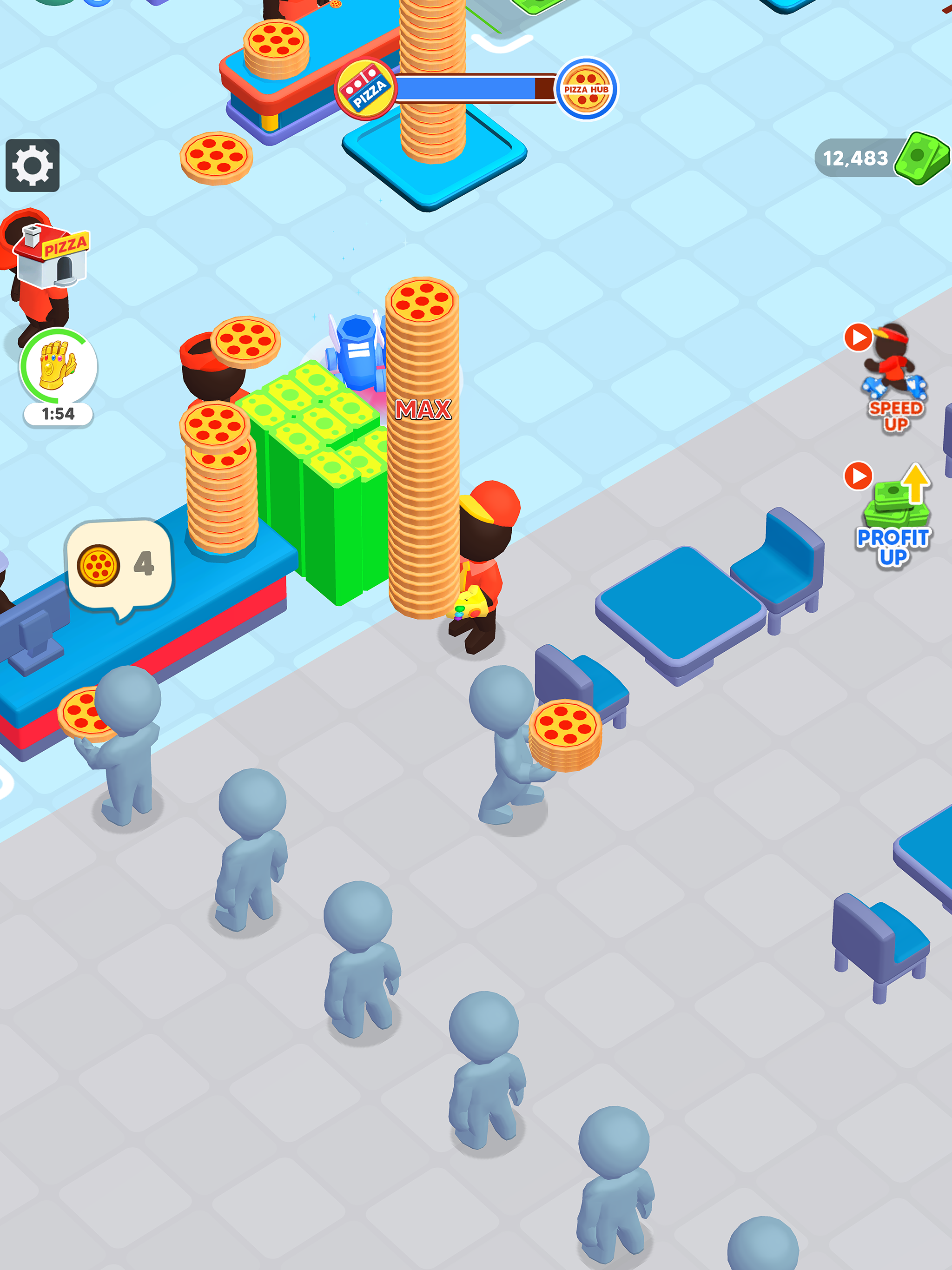 Screenshot of Idle Pizza Shop: Pizza Games