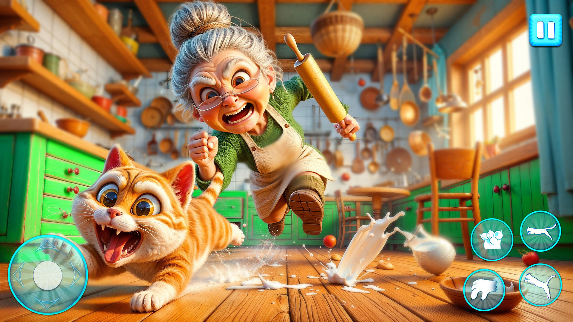 Angry Gran Vs Pet Cat Sim Game Game Screenshot