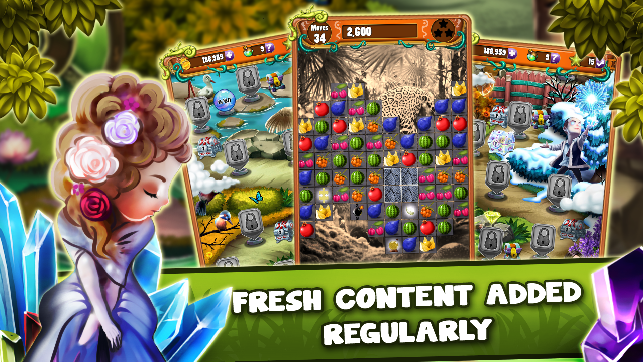 Match 3 Jungle Treasure Game Screenshot