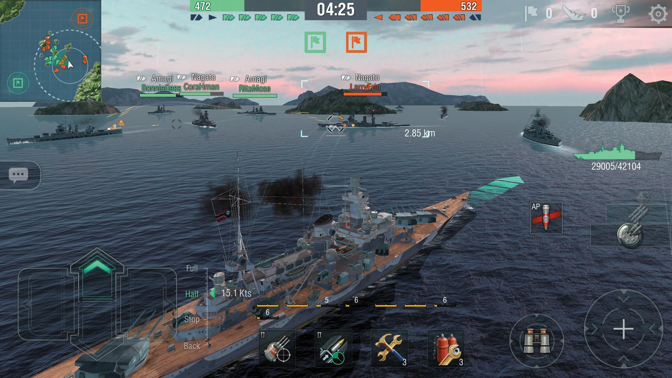 Cuplikan Layar Game World of Warships Blitz War