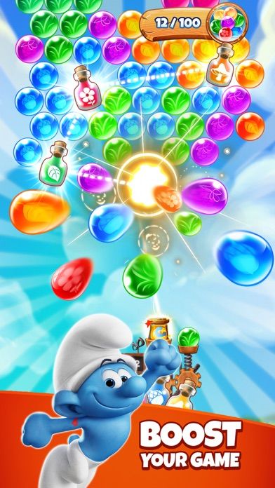 Smurfs Bubble Shooter Game screenshot game