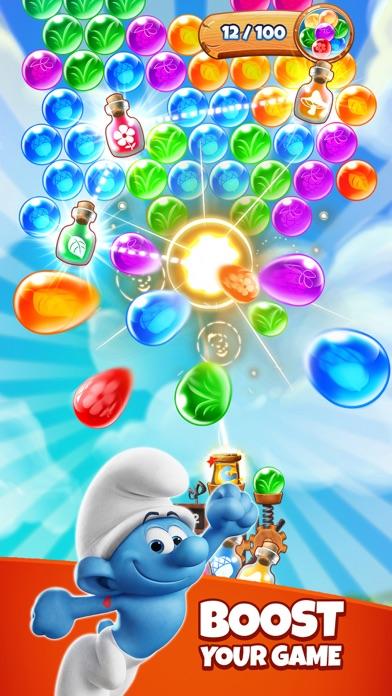 Smurfs Bubble Shooter Game Game Screenshot