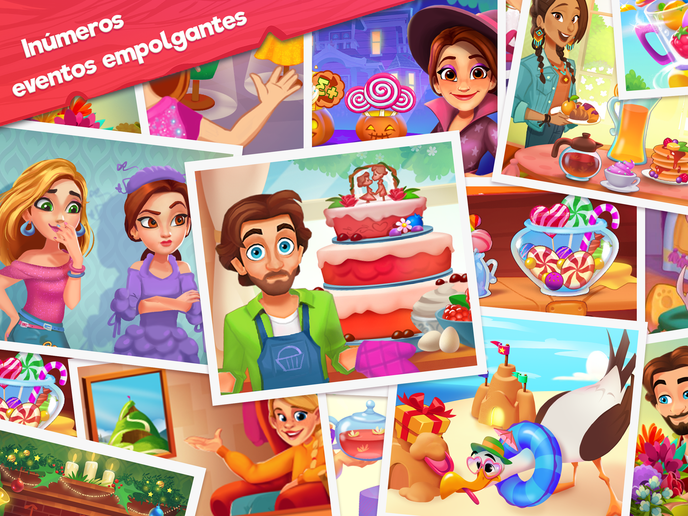 Captura de Tela do Jogo Delicious B&B: Decor & Match 3