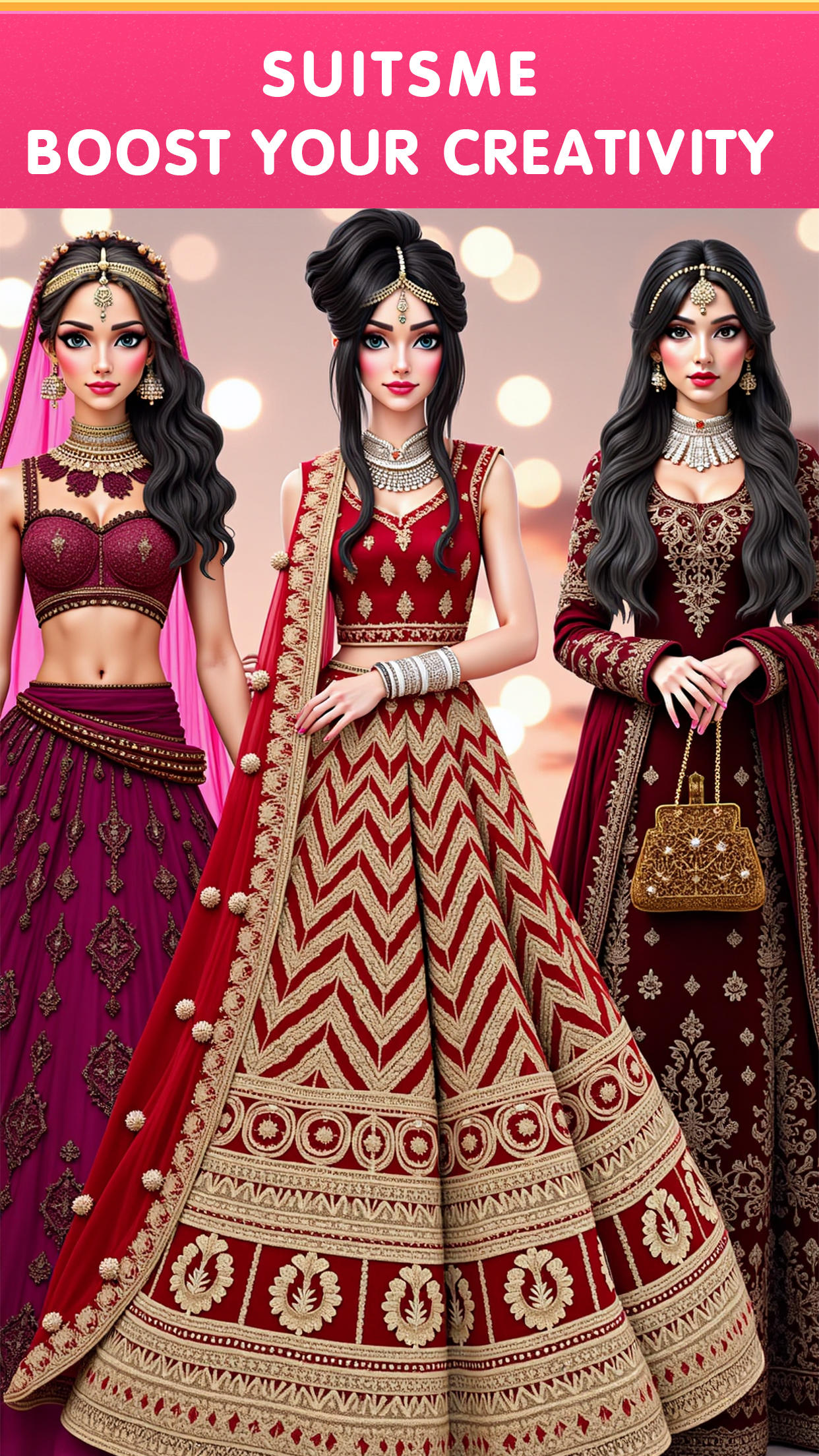 indian Bridal Makeup Dress Up Game Screenshot