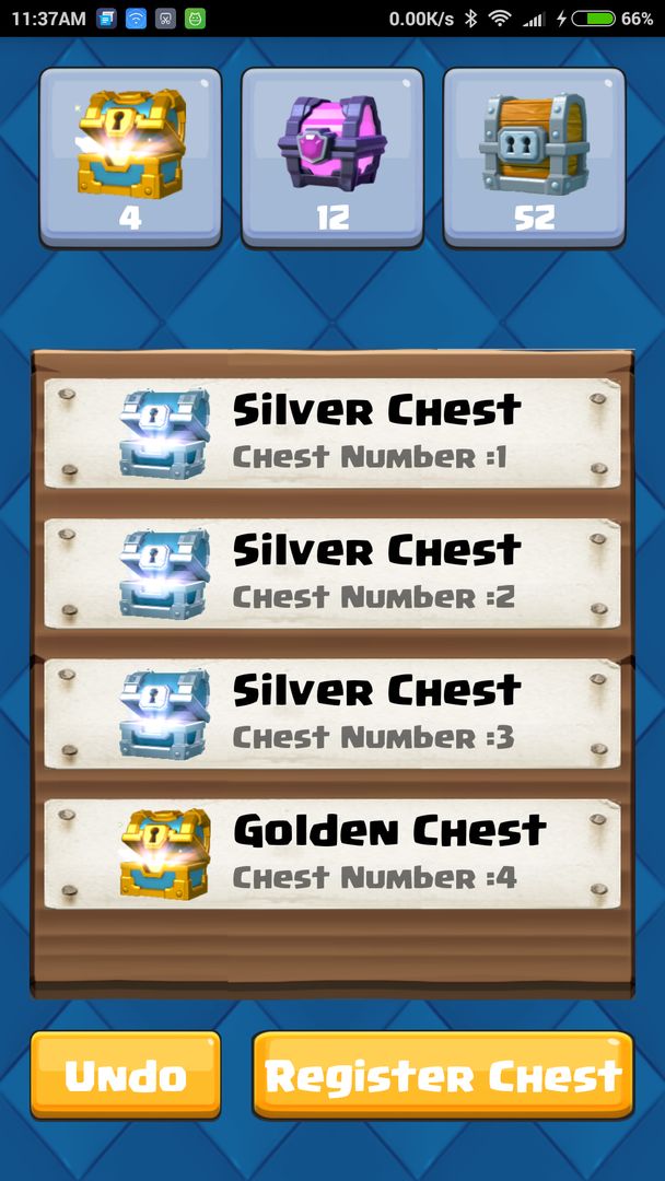 Screenshot of Chest Tracker
