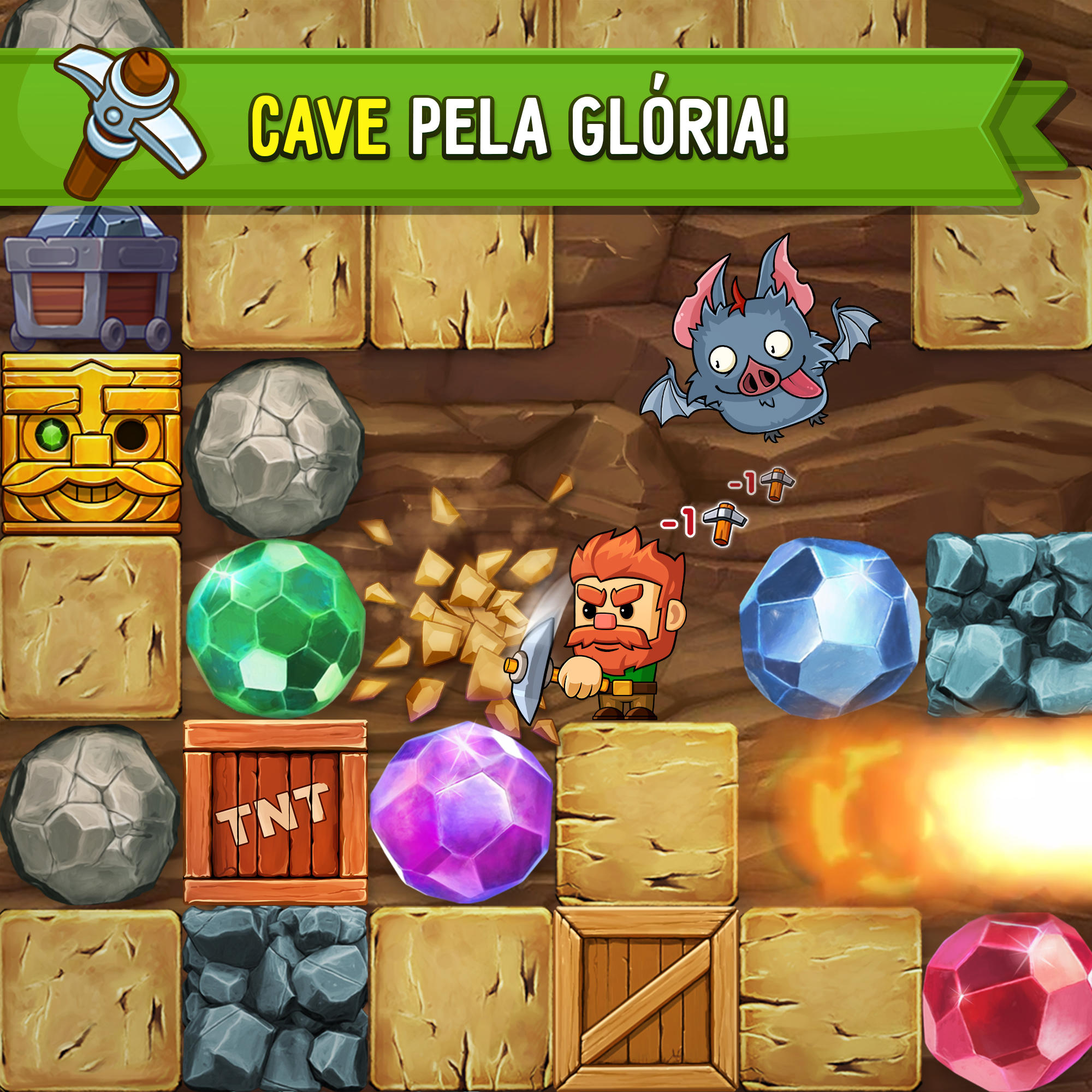 Captura de Tela do Jogo Dig Out! Jogo na mina de ouro!